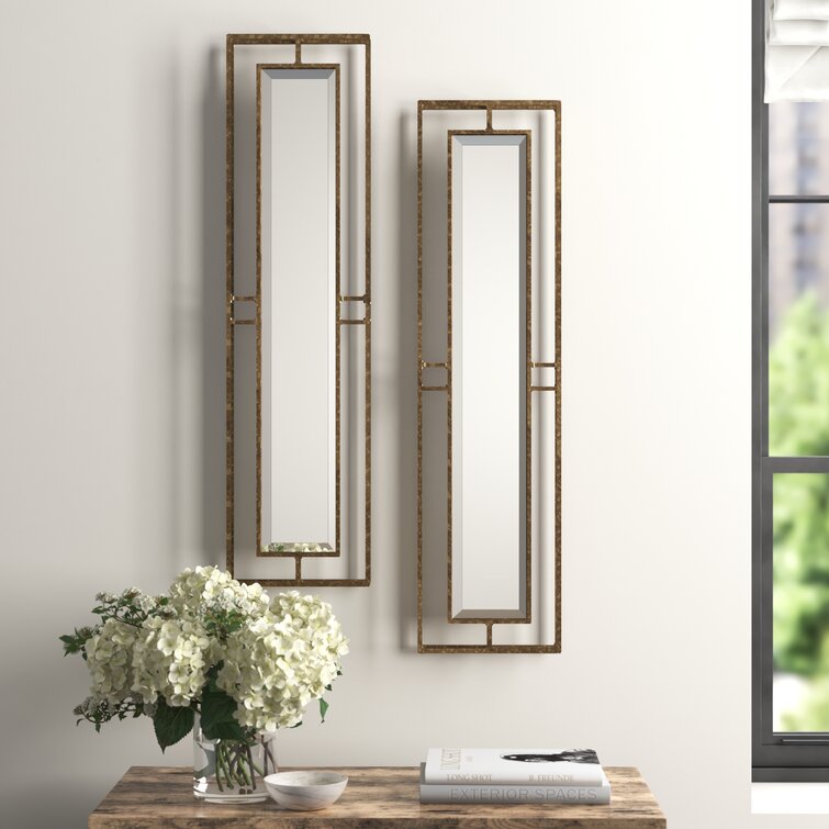 Greyleigh™ Zanders Rectangle Metal Wall Mirror & Reviews - Wayfair